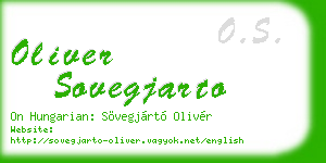 oliver sovegjarto business card
